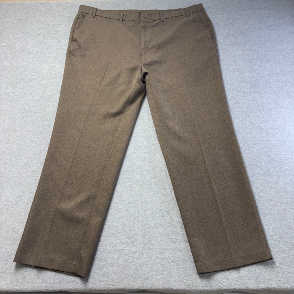Vintage Levi Strauss Action Slacks Mens 46x32 Brown Polyester Dress Pants